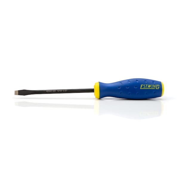 Estwing 5/16" x 6" Slotted Magnetic Diamond Tip Screwdriver with Ergonomic Handle - 42447-03