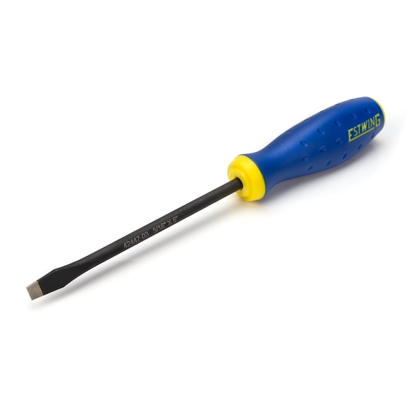 Estwing 5/16" x 6" Slotted Magnetic Diamond Tip Screwdriver with Ergonomic Handle - 42447-03