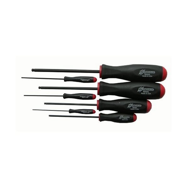 Bondhus Set Of 7 Balldriver Screwdrivers, Proguard Finish, Sizes 1.27-5Mm - 10687