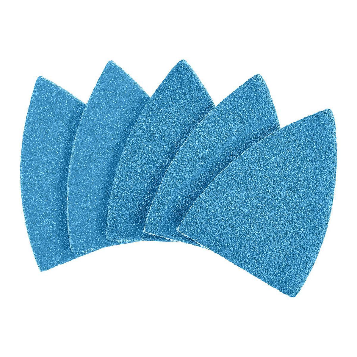 Hoja de lijado Hercules de 120 grano con gancho y lazo para dedos con grano de alúmina cerámica, paquete de 5 - 59392