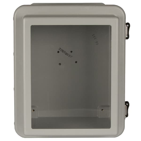 Wiegmann Fiberglass Electrical Enclosures, 18 in H, 10 in D, 16 in W, NEMA 4X, Hinged - HW-RHJ181610CHTLW