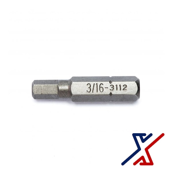 X1 Tools 3/16 Hex Driver Bit, 1 Long 24 Bits by X1 Tools - X1E-CON-BIT-HEX-1875x24