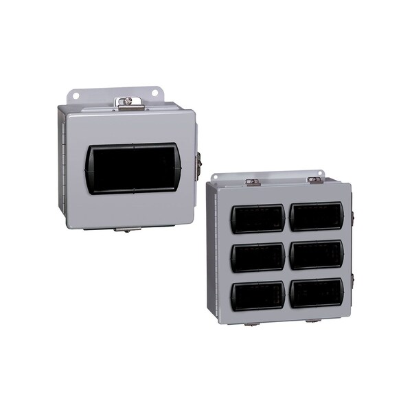 Dwyer Instruments Thermoplastic Electrical Enclosures, 9.7 in H, 5.1 in D, 6.4 in W, NEMA 4X - PME-22