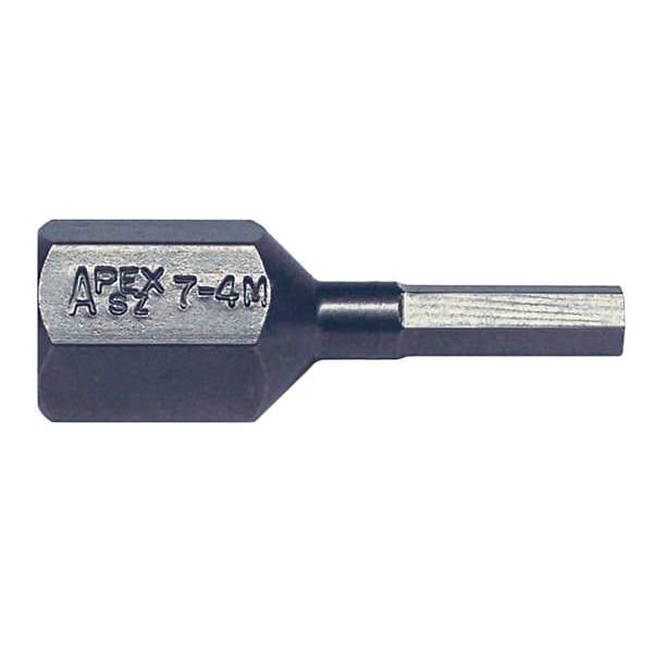 Apex Tool Group Torsion Bit, Metric, 7/16", Hex, 4mm, 7/8" - SZ-7-4MM