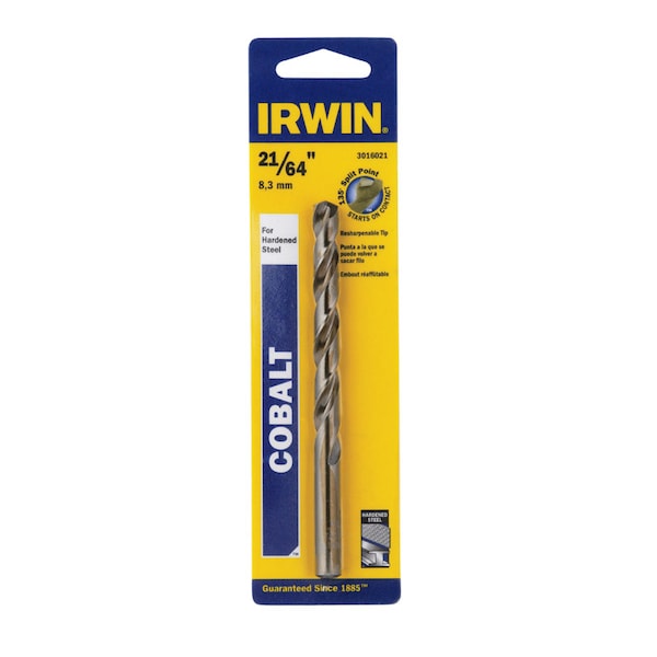 Irwin BIT DRILL21/64""COBALT CD - 3016021