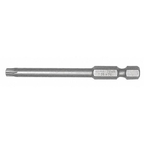 Wiha T20 Torx Power Bit, 1/4In. Hex Drive, 2. - 74551