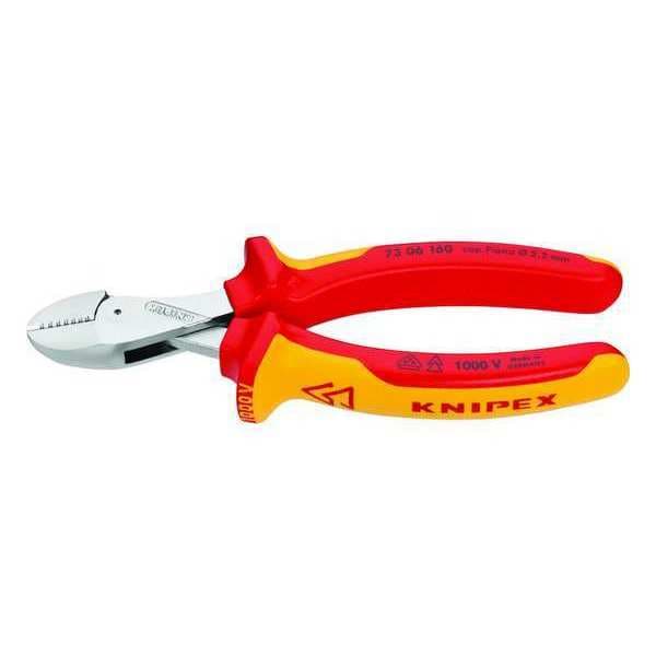 Knipex 6-1/4 in X-Cut Compact Diagonal Cutter Standard Cut Insulated - 73 06 160
