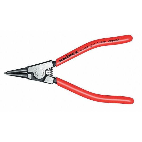 Knipex 5-1/2" Circlip Pliers For Grip Rings On Shafts, Plastic Grip - 46 11 G2