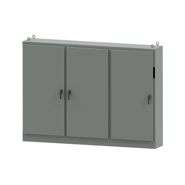 Wiegmann Carbon Steel Electrical Enclosures, 90 in H, 24 in D, 118 in W, NEMA 12, Hinged - WA90XM3EW24U