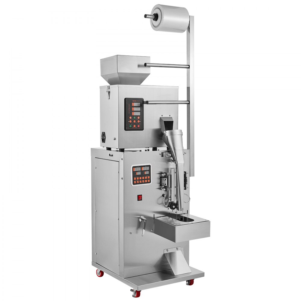 VEVOR Automatic Particle Packaging Machine, 0.002-0.22lbs/1-100g, Multi-Function Pouch Powder Sachet Weighting Filling Packing Machine, Powder Filler Machine for Tea Seeds Grains Flour Beans Glitter - LDSKLFZJQZD1AZR42V1