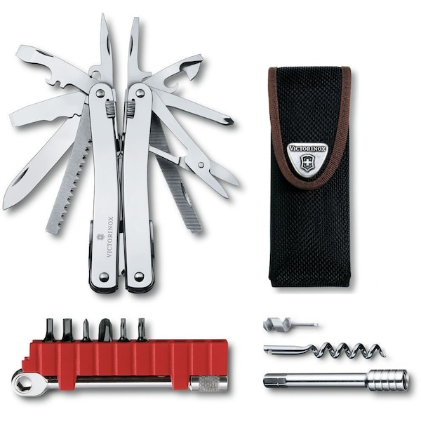 Swiss Army Brands 2024 Victorinox 53807 Swisstool Spirit SheepS Foot Bladeplus Ratchet Nylon Pouch 105Mm - VIC-3.0236.N