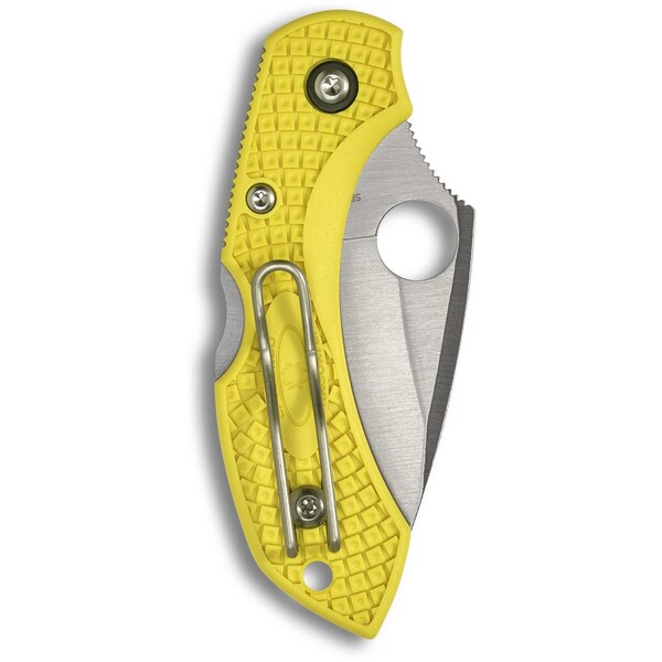 Spyderco 2024 Spyderco Dragonfly 2 Salt Lightweight Yellow H1 Serrated - SPY-C28SYL2