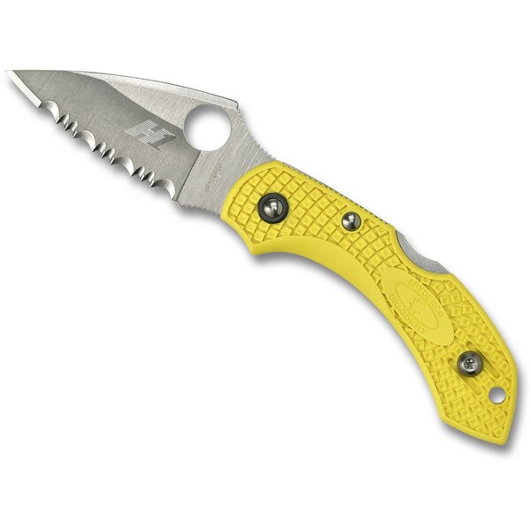 Spyderco 2024 Spyderco Dragonfly 2 Salt Lightweight Yellow H1 Serrated - SPY-C28SYL2
