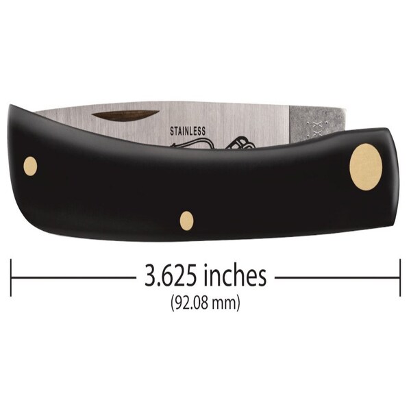 Case Cutlery Knife, Wk Syn Black Sod Buster Jr. - 00095