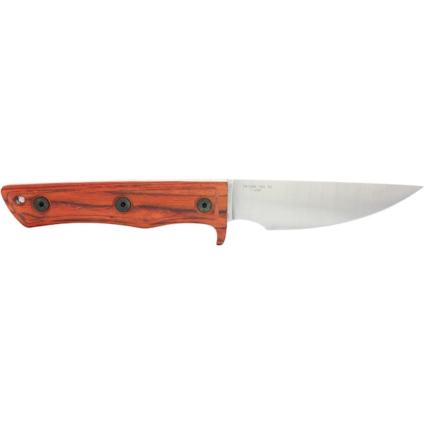 Case Cutlery Knife, Case OrangePeel Smooth Hardwood Composite Fixed Blade - 66660