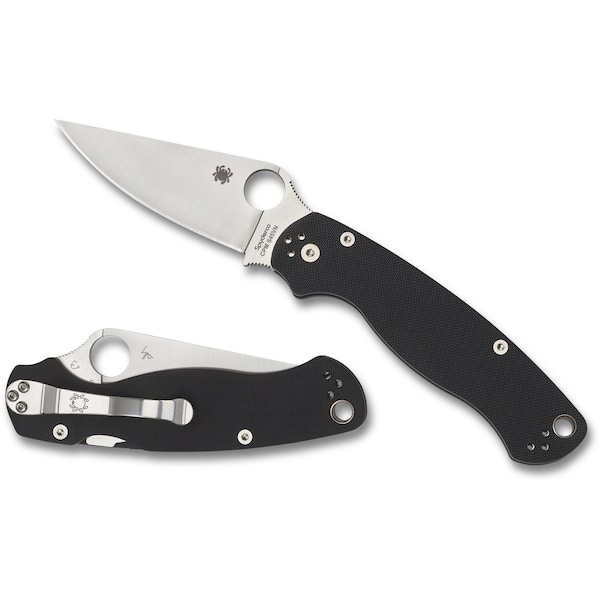 Spyderco 2024 Spyderco Para Military 2 G-10 Black Plain - SPY-C81GP2