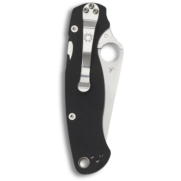 Spyderco 2024 Spyderco Para Military 2 G-10 Black Plain - SPY-C81GP2