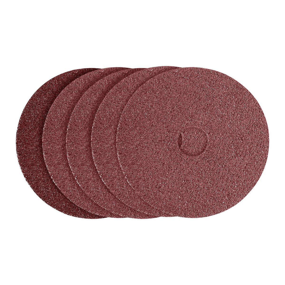 Bauer Discos de Lijado de Fibra de 4-1/2 pulgadas, 36 granos, Paquete de 5 - 57609
