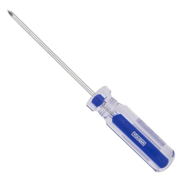 Vulcan Screwdriver, #0 Drive, Phillips Drive, 5-1/2 in OAL, 3 in L Shank, Plastic Handle - TB-SD06