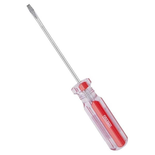 Vulcan Screwdriver, 1/8 in Drive, Slotted Drive, 5-1/2 in OAL, 3 in L Shank, Plastic Handle - TB-SD01