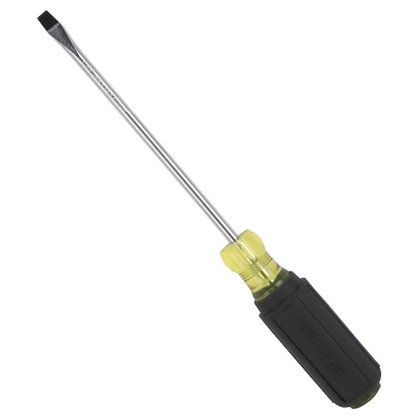 Vulcan Screwdriver, 1/4 in Drive, Slotted Drive, 10 in OAL, 6 in L Shank, Plastic/Rubber Handle - MP-SD06