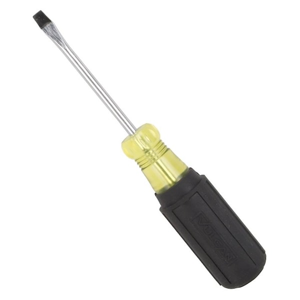 Vulcan Screwdriver, 3/16 in Drive, Slotted Drive, 6-1/2 in OAL, 3 in L Shank, Plastic/Rubber Handle - MP-SD02
