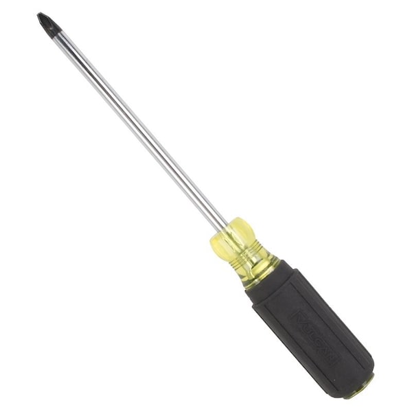 Vulcan Screwdriver, #3 Drive, Phillips Drive, 10-1/2 in OAL, 6 in L Shank, PVC/Rubber Handle - MP-SD14
