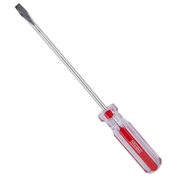 Vulcan Screwdriver, 1/4 in Drive, Slotted Drive, 9-1/2 in OAL, 6 in L Shank, Plastic Handle - TB-SD04