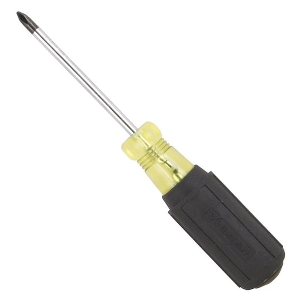Vulcan Screwdriver, #1 Drive, Phillips Drive, 6-3/4 in OAL, 3 in L Shank, Plastic/Rubber Handle - MP-SD10