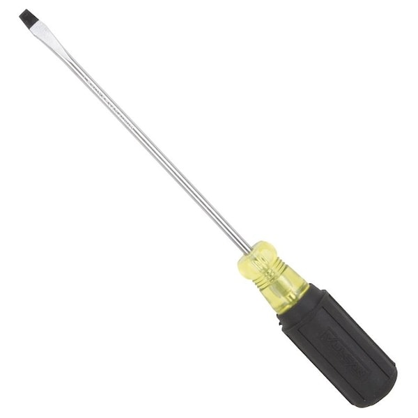 Vulcan Screwdriver, 3/16 in Drive, Slotted Drive, 9-5/8 in OAL, 6 in L Shank, PVC/Rubber Handle - MP-SD04