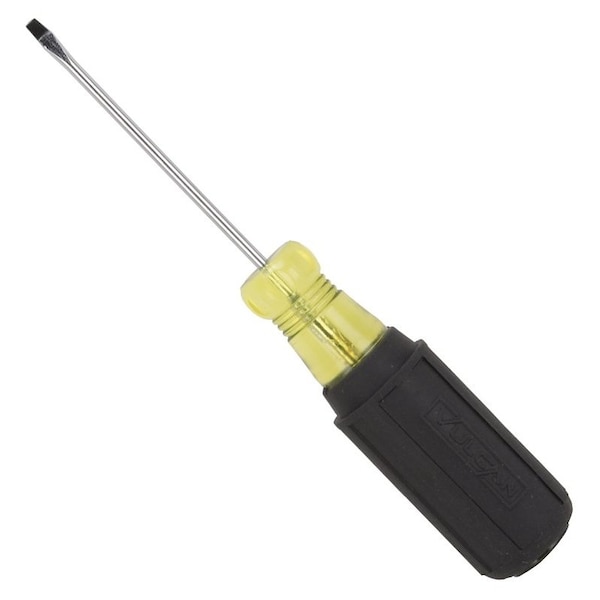 Vulcan Screwdriver, 1/8 in Drive, Slotted Drive, 6-1/2 in OAL, 3 in L Shank, Plastic/Rubber Handle - MP-SD01