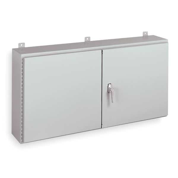 Wiegmann Carbon Steel Electrical Enclosures, 30 in H, 10 in D, 42 in W, NEMA 12, Hinged - WA304210WF