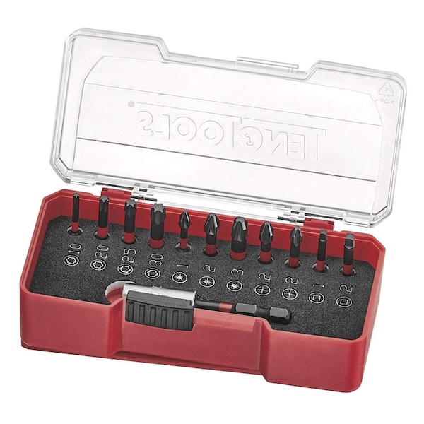 Teng Tools 1/4" Drive PZ, PH, PH2G, TX, ROB Impact Screwdriver Bi - TJ1412