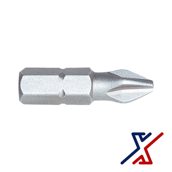 X1 Tools PH1 Phillips Driver Bit, 1 Long 12 Bits by X1 Tools - X1E-CON-BIT-PH1-1000x12