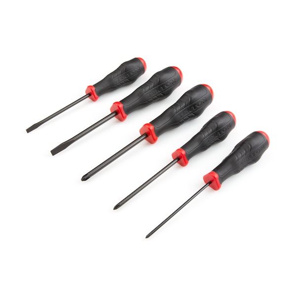 Tekton High-Torque Black Oxide Blade Screwdriver Set, 5-Piece (#0-#2, 3/16-1/4 in.) - DRV41212