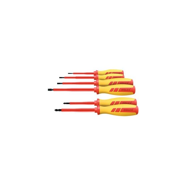 Holex Electrician's screwdriver set- 6 pieces for slot-head and Pozidriv- fully insulated - 667226 4/2