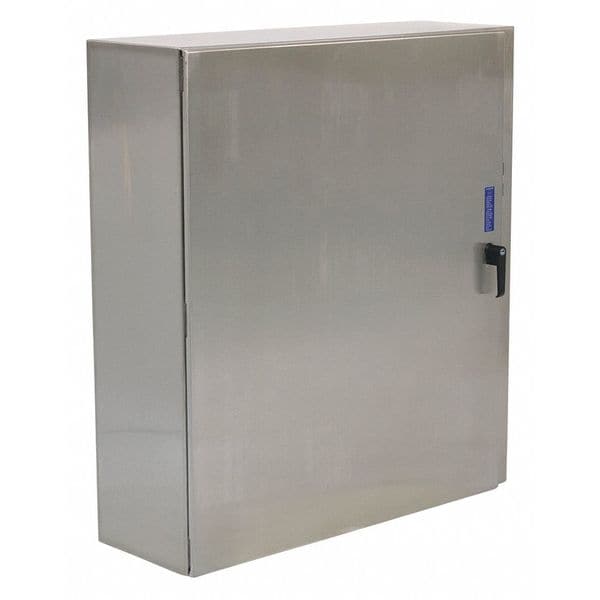 Wiegmann 304 Stainless Steel Electrical Enclosures, 36 in H, 8 in D, 32 in W, NEMA 3R, 4, 4X, 12, Hinged - N412363208CDSS