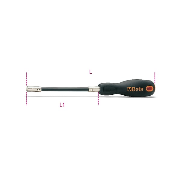 Beta 897 Flexible Shaft 1/4 in Bit Holder with Handle - 008970010