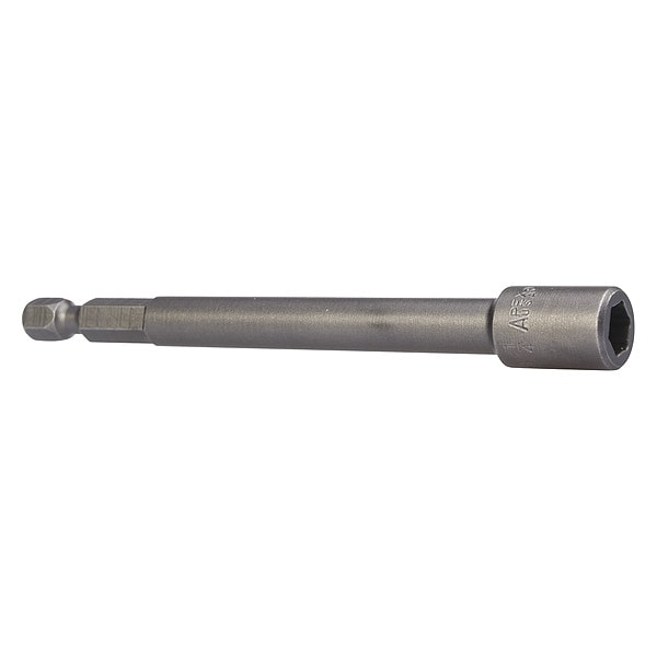 Apex Tool Group Nutsetter, 1/4" Hex, 4" L, Steel, Unfinished - M6N-0808-4