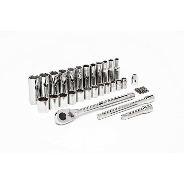 Crescent 32 Piece 3/8" Drive 6 and 12 Point Standard & Deep Metric Mechanics Tool Set - CSWS9C
