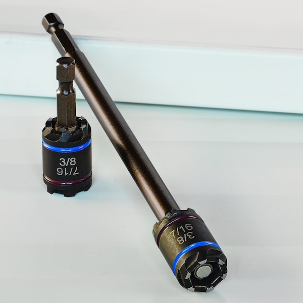 Malco 3/8-in. and 7/16-in. Sawtooth, 2-in. Reversible Hex Driver - MSHCST3