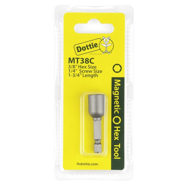 L.H. Dottie L.H. Dottie 3/8'' x 1-3/4'' Magnetic Nut Driver (Carded) - MT38C