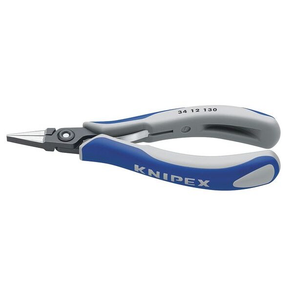 Knipex 5-1/4" Precision Electronics Gripping Pliers w/ Flat Jaw, Ergonomic Grip - 34 12 130