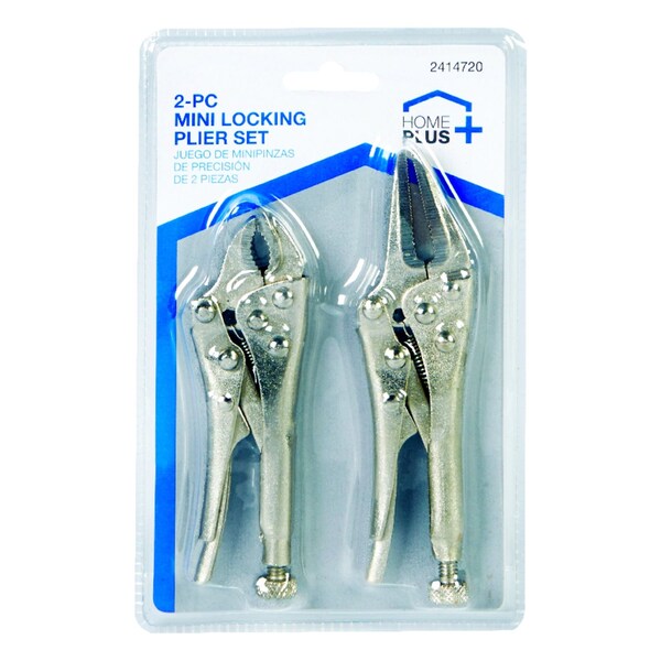 Home Plus 4-3/4 in. Carbon Steel Two Piece Locking Pliers Set - AC2014204
