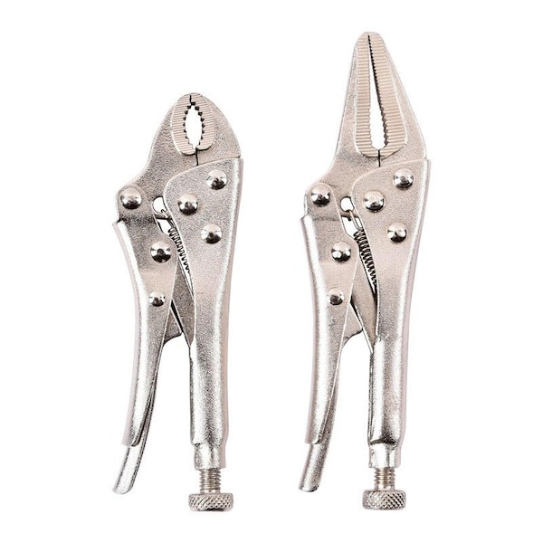 Home Plus 4-3/4 in. Carbon Steel Two Piece Locking Pliers Set - AC2014204