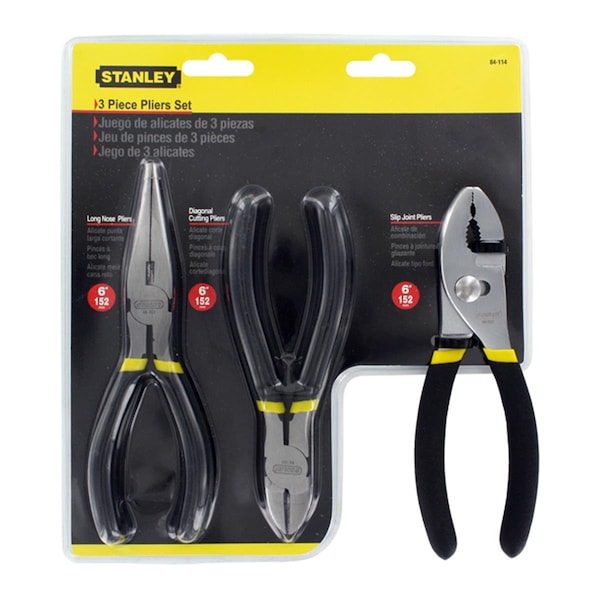 Tool Time Three-Piece Pliers Set  Forged Stainless Steel  ST - - TO2196849