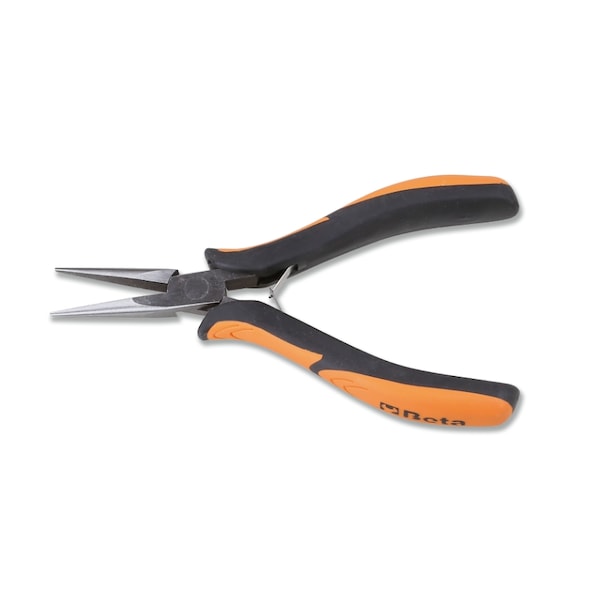 Beta 1177BM Smooth Half-Round Long Nose Pliers Bi-Material Handles - 011770101