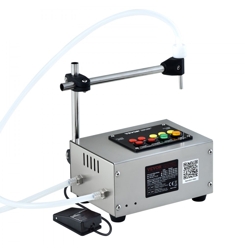 VEVOR Liquid Filling Machine, 10-4000ml Filling Capacity, Automatic Bottle Filler Machine Bottling Machine Digital Control for Milk, Water, Wine, Beverage, Soy Sauce, Vinegar, Alcohol (Single Nozzle) - WSDBGYGZJ34L67VDHV1