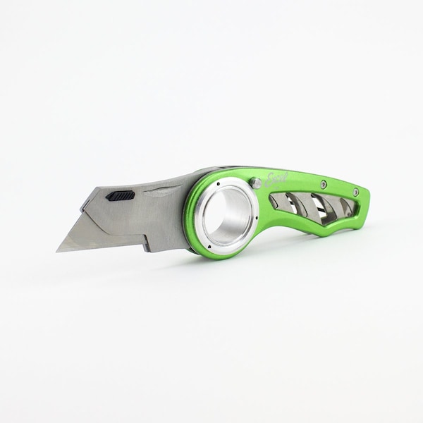 Excel Blades K60 Revo Utility Knife, Folding Knife with Clip Box Knife, Green 6pk - 16064