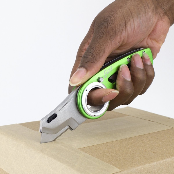 Excel Blades K60 Revo Utility Knife, Folding Knife with Clip Box Knife, Green 6pk - 16064
